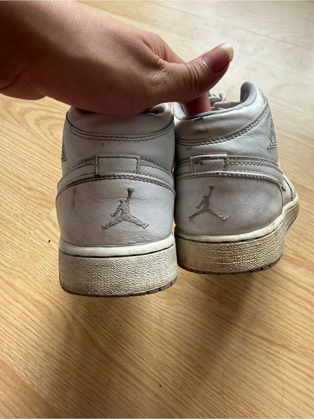 Nike White Mid-Top Leather Sneakers